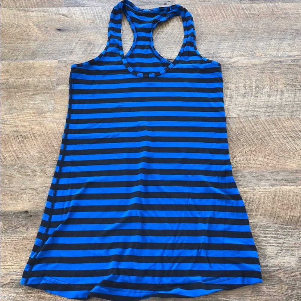 Lululemon cool racerback blue black sz 6